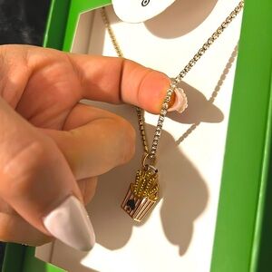 Kate Spade x Target Collab Gold Necklace with French Fry Pendant